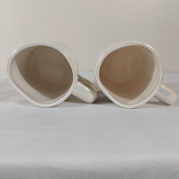Set of 2 Rae Dunn Iridescent Valentine's Day 12oz Mugs - Perfect Condition - Picture 5 of 7